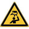 W020 Adhésif ISO 7010 Avertissement Obstacle en hauteur -  