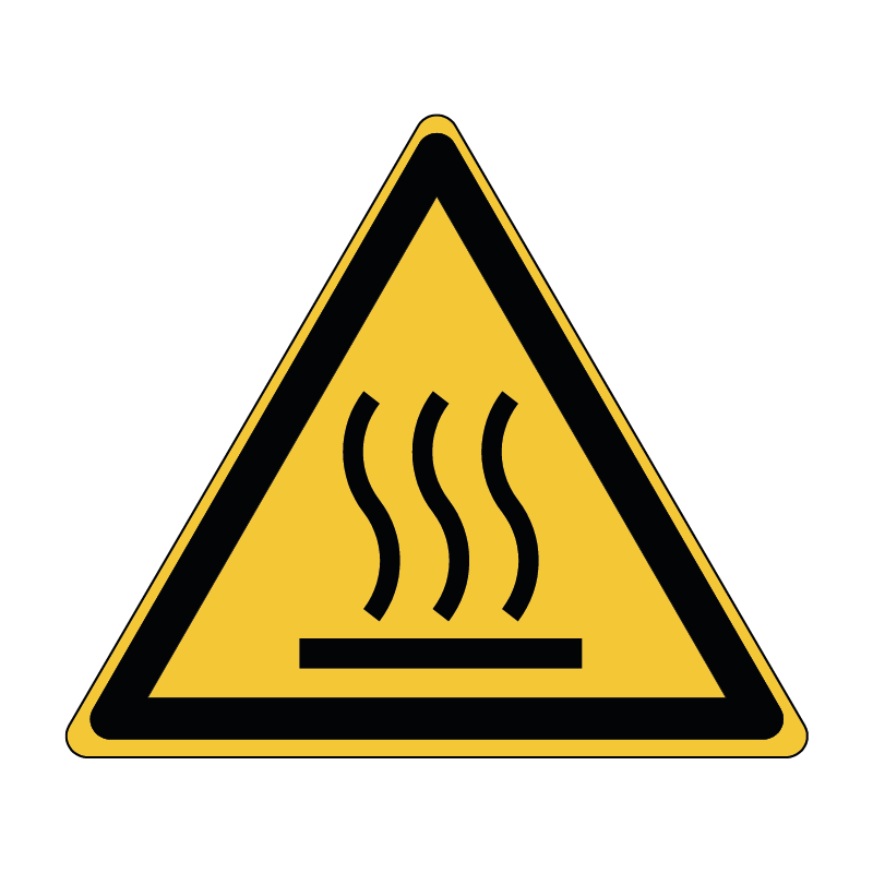 W017 Adhésif ISO 7010 Avertissement Surface chaude - W017 Adhésif ISO 7010 Avertissement Surface chaude -