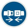 M020 Adhésif  ISO 7010 Attacher la ceinture de sécurité