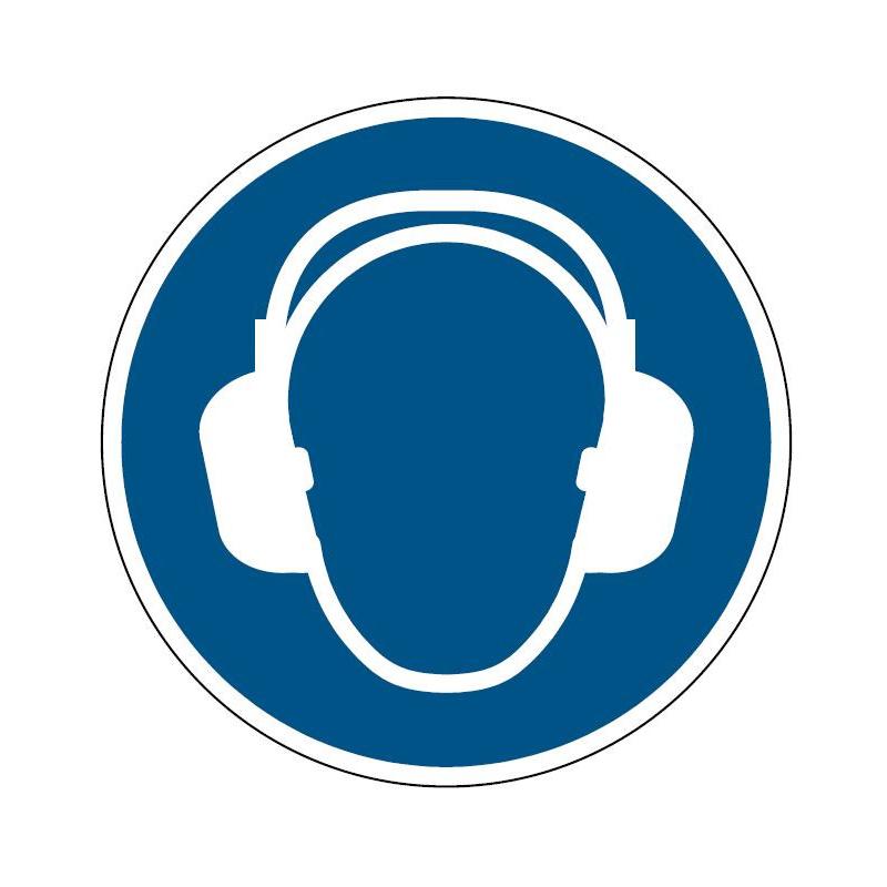 M003 Adhésif ISO 7010 Protection auditive obligatoire - M003 Adhésif ISO 7010 Protection auditive obligatoire -