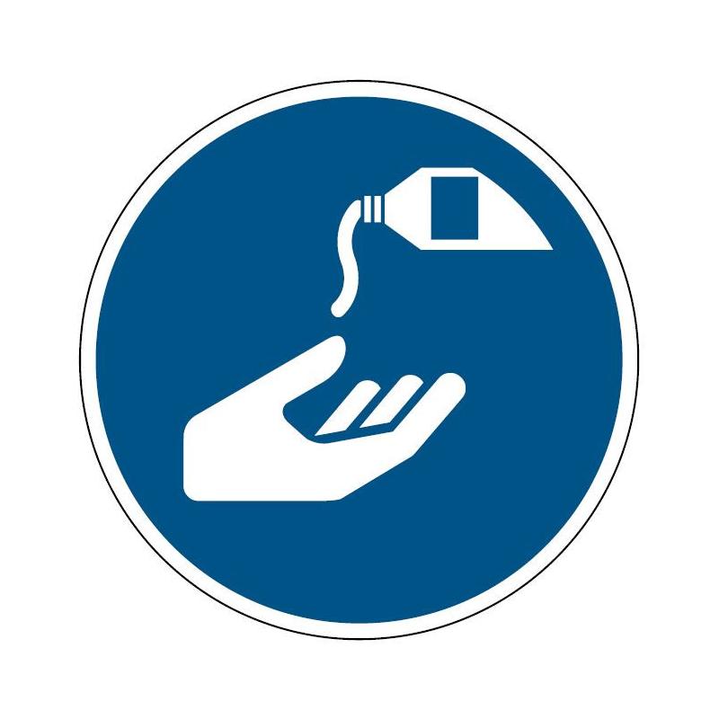 M022 Adhésif ISO 7010 Utiliser une crème de protection - M022 Adhésif ISO 7010 Utiliser une crème de protection -