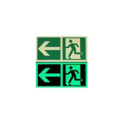 ADHESIF SORTIE DE SECOURS PHOTOLUMINESCENTE GAUCHE -  