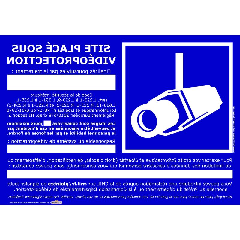 Autocollant 15x21 Vidéoprotection Vitrophanie -