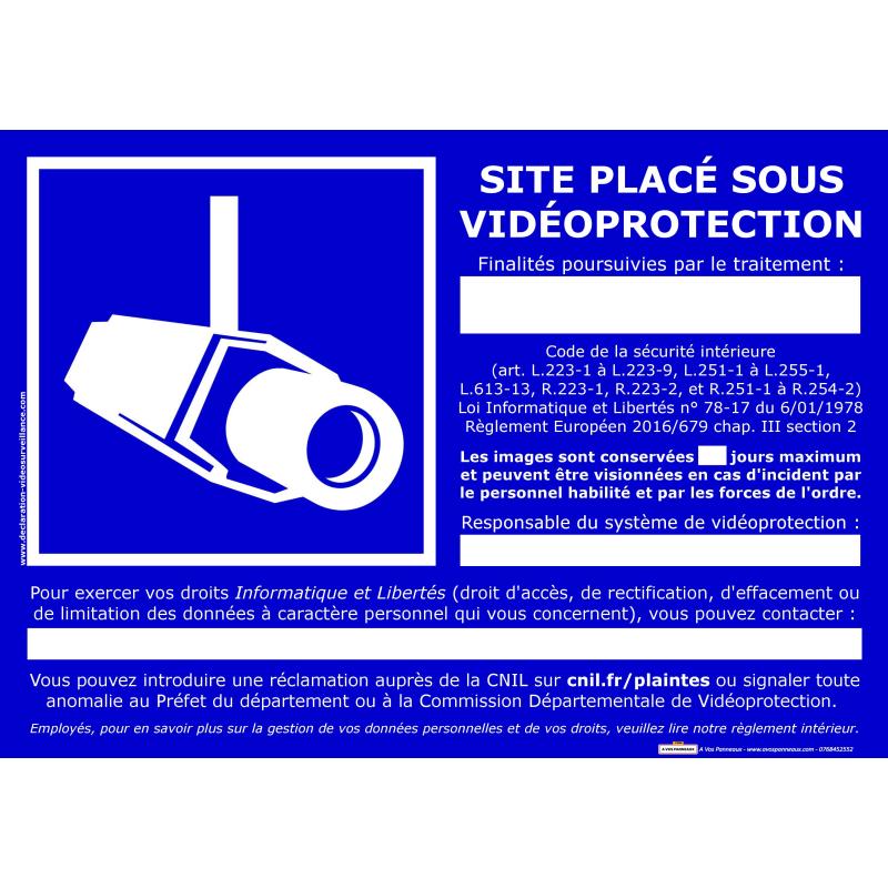 Videoprotection Officiel 21x15 cm - Videoprotection Officiel 21x15 cm -
