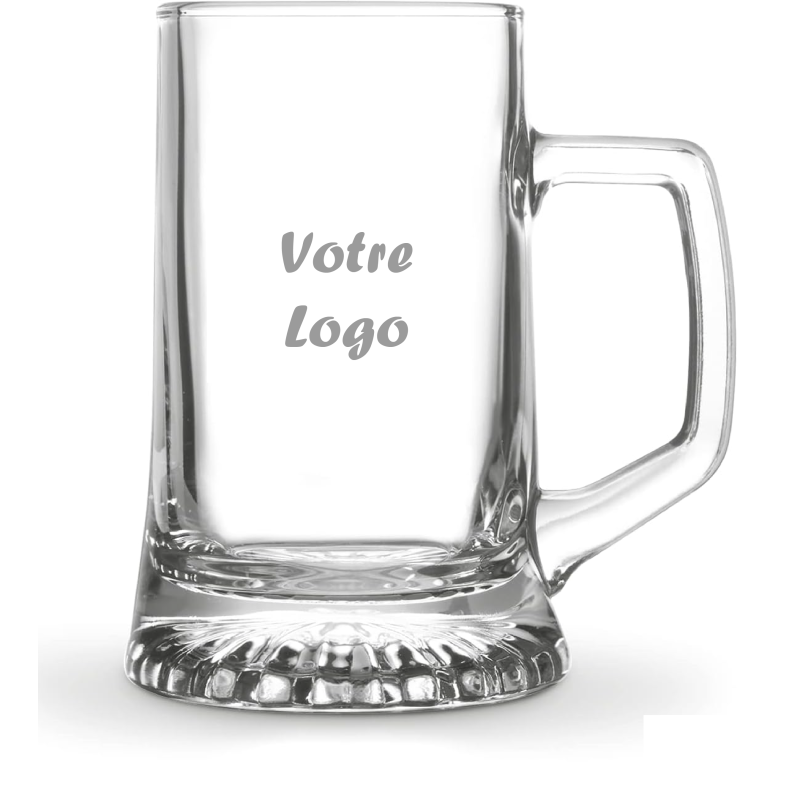 Choppe Bière 50cl en verre gravure laser 1 face -  