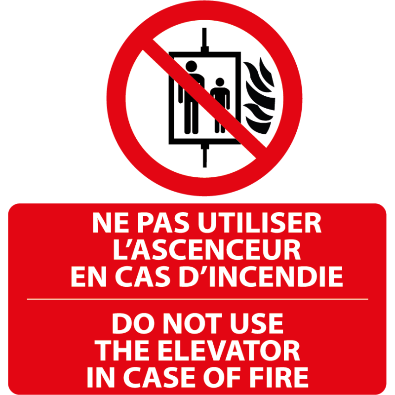 Ascenseur Interdit FR UK 15x15 -