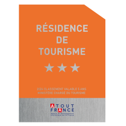Panonceau à partir de 2022 de Classement Résidence de Tourisme -