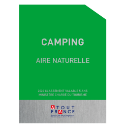 Panonceau à partir de 2022 de Classement Aire Naturelle -