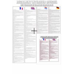 REGLEMENT INTERIEUR OFFICIEL 4 Langues GM + 2 Langues PM -  