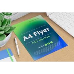 Impression flyer A4 Ro/Vo sur papier 130g brillant 100ex -