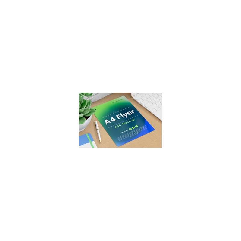 Impression flyer A4 Ro/Vo sur papier 130g brillant 100ex -