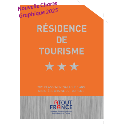 Panonceau à partir de 2025 de Classement Résidence de Tourisme -
