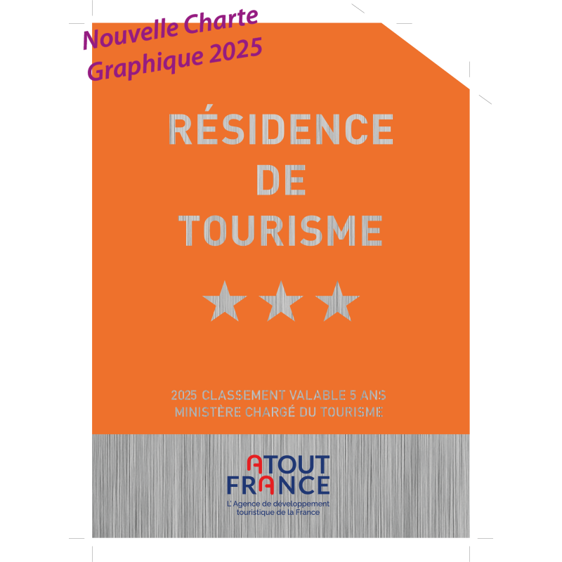 Panonceau à partir de 2022 de Classement Résidence de Tourisme -
