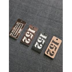 Porte Clé bicouche "bois" Simple Face diam 5cm ép 3.2mm -