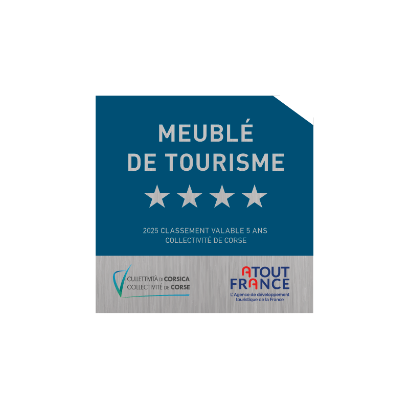 Panonceau à partir de 2025 CORSE - Classement Meublé de Tourisme - Panonceau à partir de 2025 CORSE - Classement Meublé de Tourisme -