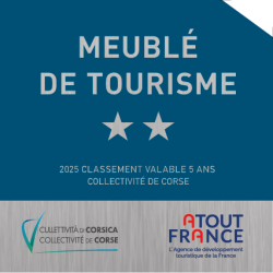 Panonceau à partir de 2025 CORSE - Classement Meublé de Tourisme -