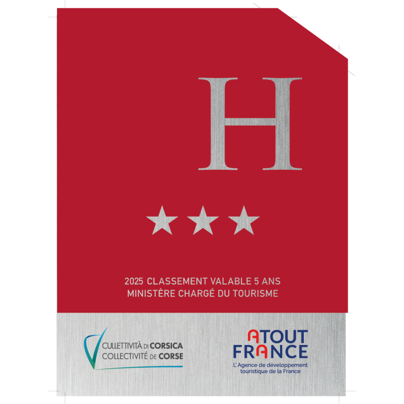 Panonceau à partir de 2025 CORSE - Classement Hôtel - Panonceau à partir de 2025 CORSE - Classement Hôtel -