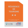 Panonceau à partir de 2025 CORSE - Classement Résidence de Tourisme -