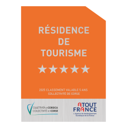Panonceau à partir de 2025 CORSE - Classement Résidence de Tourisme -