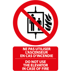 Ascenceur interdit en cas d'incendie