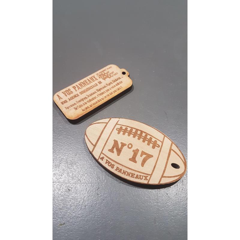 Porte Clé Bois Double Face -