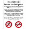 Interdit Fumer ou Vapoter (loi Evin) Sticker -