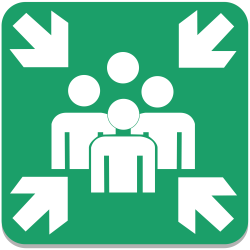 Point de Rassemblement 30x30 photoluminescent 3mm + 10mm -