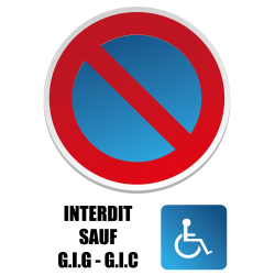 INTERDIT STATIONNER SAUF HANDI (PMR) -  