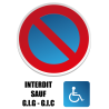 INTERDIT STATIONNER SAUF HANDI (PMR) -  