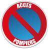 Interdit de Stationner Accès Pompiers -  