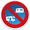 Interdit de Stationner Caravane Camping Car -  