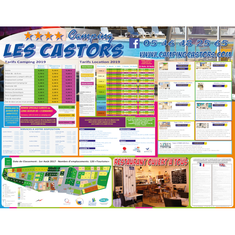 PANNEAU TARIF CAMPING + PLAN + REGLEMENT - PANNEAU TARIF CAMPING + PLAN + REGLEMENT -