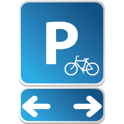 PARKING 2 ROUES avec flèches G & D -  