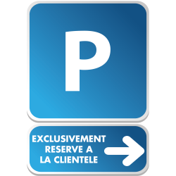 PARKING + flèche exclu clientèle -  