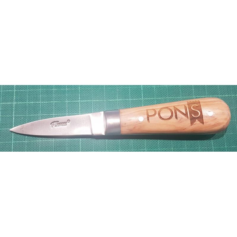 Couteau à Huitres Bois Gravé -  