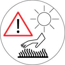 Sticker Attention surface brulante -  