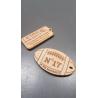 Porte Clé Bois Double Face -  